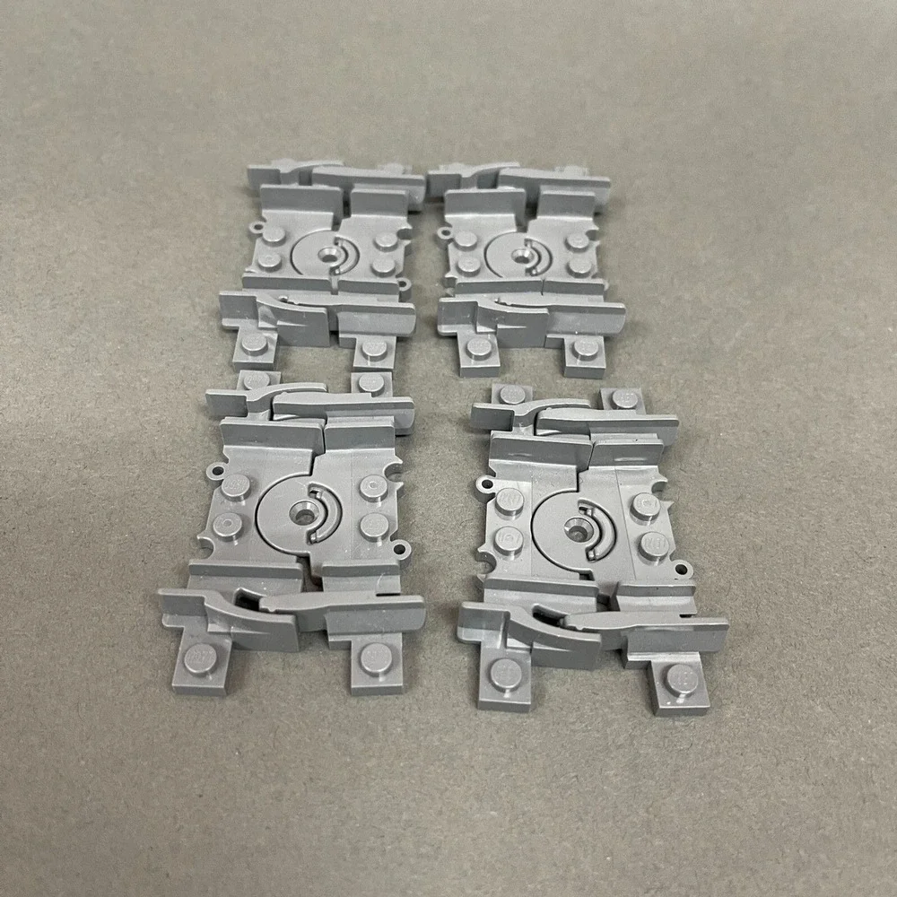 Lego Train Track Connectors 64022‎ Gray Replacement Parts Pieces Lot of 4